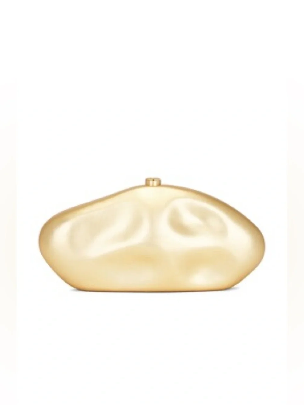 Cult Gaia The Caldera Clutch in Matte Brass